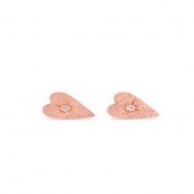 Orecchini Otto Gioielli a cuore in oro rosa e diamante - AI358