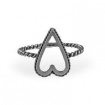 Otto Gioielli ring in silver with large empty heart