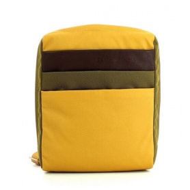 Piquadro shoulder strap yellow khaki and brown CA1358S87 / G