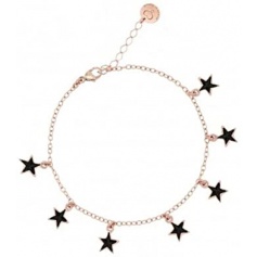 Maman et Sophie bracelet in rosé silver and black stars