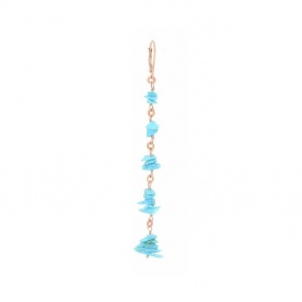 Single Maman et Sophie earring with dangling turquoise