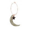 Single earring Maman et Sophie moon glitter and star