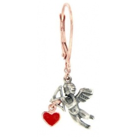 Single earring Maman et Sophie Cupid and small red heart