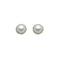 Orecchini perle Miluna con contorno torchon oro bianco - PPN995BM