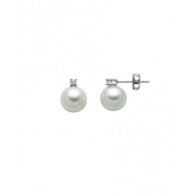 Miluna Pearls earrings with diamonds - PER2301