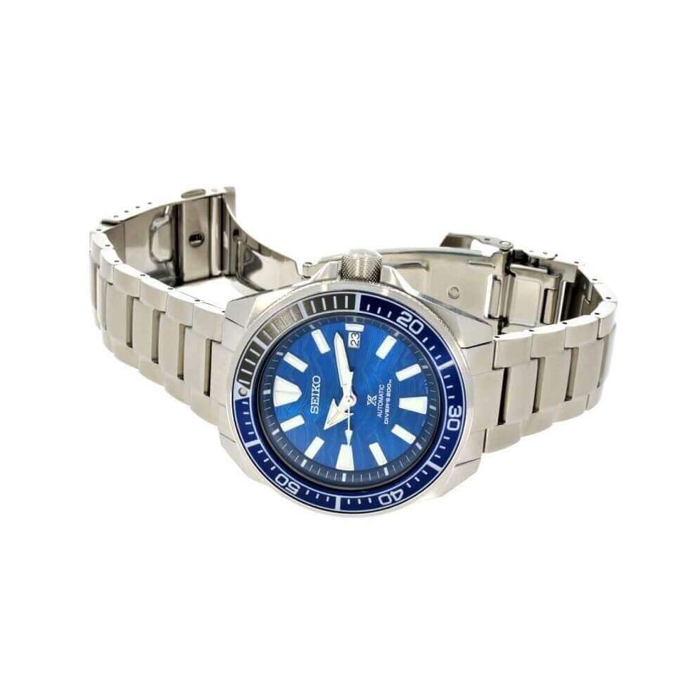 Seiko Prospex samurai automatic blue watch SRPD23K1