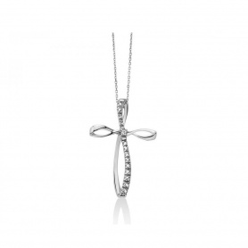 Miluna Halskette mit Kreuz und Naturdiamant - CLD4230