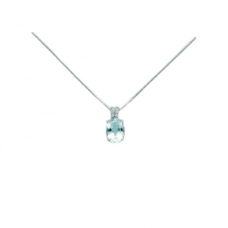 Miluna Halskette mit Aquamarin und Diamanten - CLD4210