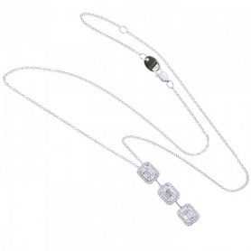 Salvini Magia trilogy necklace in white gold and diamonds - 20091744
