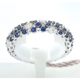 Salvini Cachemire Ring mit blauen Saphiren und Diamanten 20091635