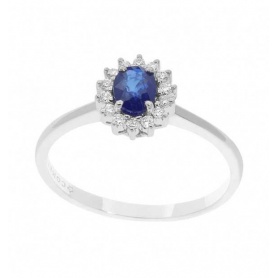 Comete Contessa Ring with Sapphire and Diamonds - ANB2572