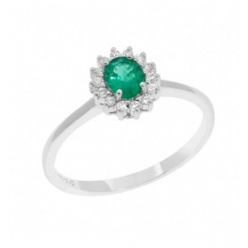 Comete Contessa Ring mit Smaragd und Diamanten - ANB2574