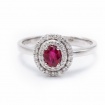 Miluna ring in white gold with Ruby and Diamonds - LID3454