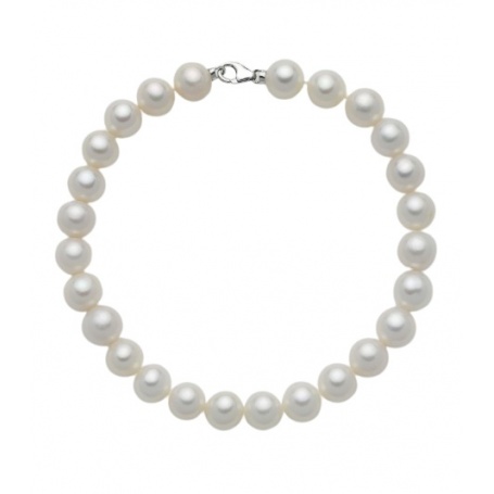 Bracciale Miluna in perle bianche da 6mm e oro - PBR1676V