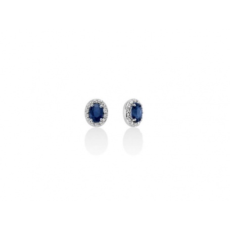 Miluna earrings in gold with sapphires and diamonds - ERD2387