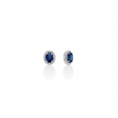 Miluna earrings in gold with sapphires and diamonds - ERD2387