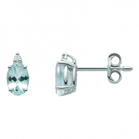 Miluna Earrings with Aquamarine and Diamonds - ERD2521