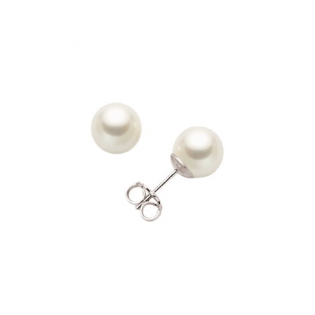 Orecchini Miluna Perle 4,5 5 PPN455BMV3 Earrings Oro Bianco Nuovi Perla 