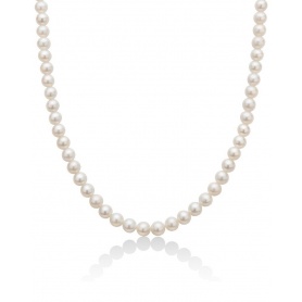 Collana lunga perle bianche Miluna 7mm - PCL4246V2