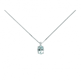 Miluna Necklace with Aquamarine and Diamonds - CLD4135