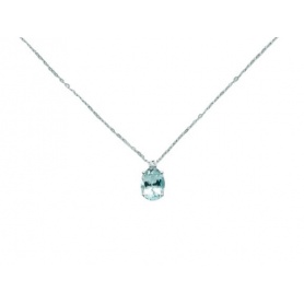 Miluna Necklace with Aquamarine and Diamonds - CLD4284