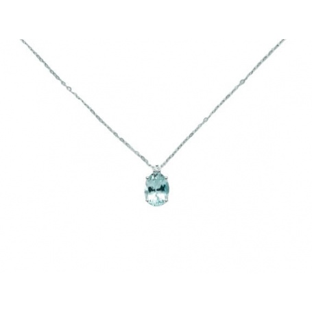 Miluna Halskette mit Aquamarin und Diamanten - CLD4284