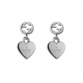 Gucci Trademark Heart Pendant Earrings - YBD35625400100U