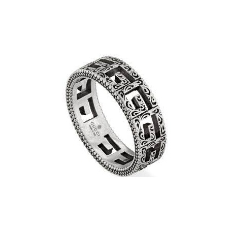 Gucci Ring in antikem Silber Quadrat G - YBC576993001012