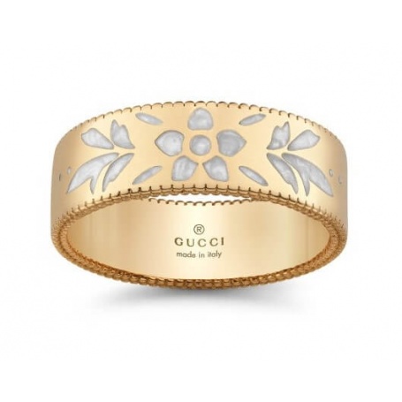 Gucci Icon Blooms Mittelgroßer Ring aus Roségold - YBC434525002017