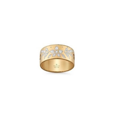 Gucci Icon Blooms breiter Ring aus Gelbgold - YBC434526001017