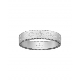 Gucci Icon Blooms narrow ring in white gold - YBC434541003013