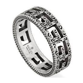Gucci Ring in antikem Silber Quadrat G - YBC576993001014
