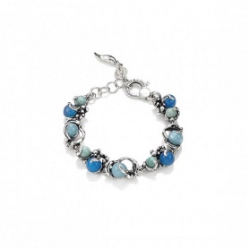 Raspini Mare bracelet with blue agate, angelite and amazonite