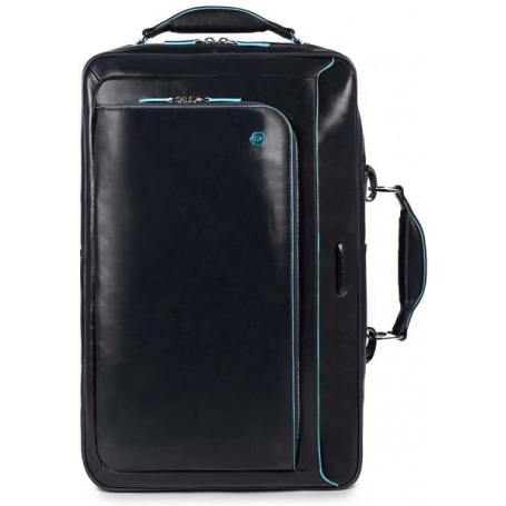 Briefcase-Backpack in blue leather Piquadro Blue Square - CA3201B2 / BLU2