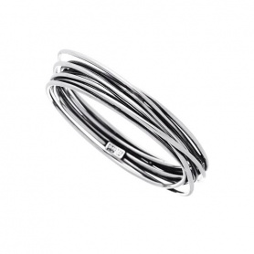 Raspini Bangle Montecarlo rigid bracelet in silver