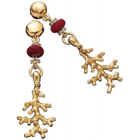 Raspini Coral pendant earrings in gilded silver GR8531