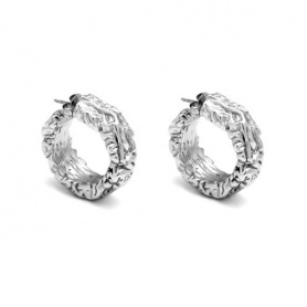 Giovanni Raspini Petra circle earrings in silver GR11147