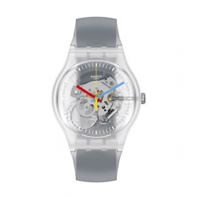 Swatch New Gent Watches - Clearly Black Striped - SUOK157