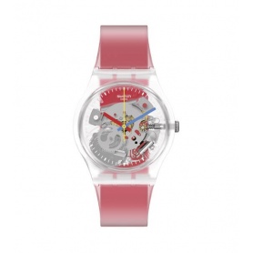 Orologio Swatch Gent Clearly Red Striped - GE292