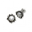 Orecchini bottone Raspini Anemone in argento e perla GR10568