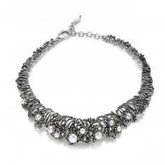 Raspini Anemone Halskette aus Silber und Perlen GR10561