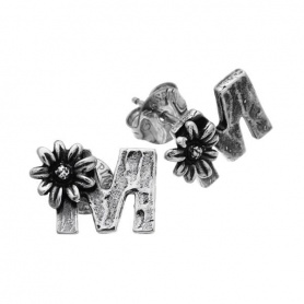 Giovanni Raspini Letter M earrings with daisies GR10056