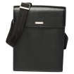 Dupont men's leather bag with shoulder strap, black - 074504