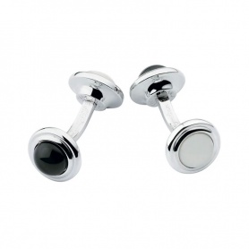Dupont cufflinks with onyx and mother of pearl - 005566