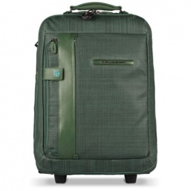 Piquadro green fabric trolley / backpack - BV3159S12 / VE