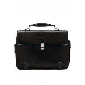 Computer briefcase Piquadro Blu Square black CA1066B2 / N