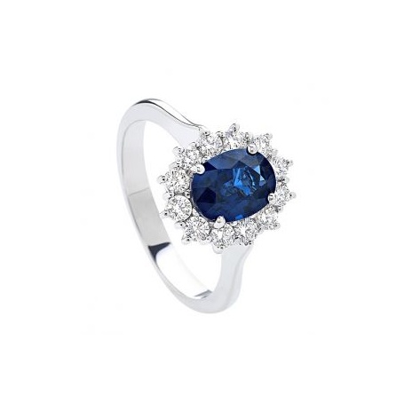 Ring with Sapphire and Diamonds Giorgio Visconti - AB13093AZ