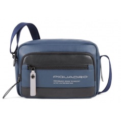 Piquadro Downtown shoulder bag in blue leather CA4863DT / BLU
