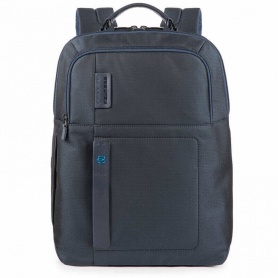 Piquadro Pulse P16 backpack in blue fabric - CA4174P16 / CHEVBLU