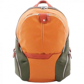 Piquadro Coleos backpack for Ipad in orange fabric - CA2943OS / AR